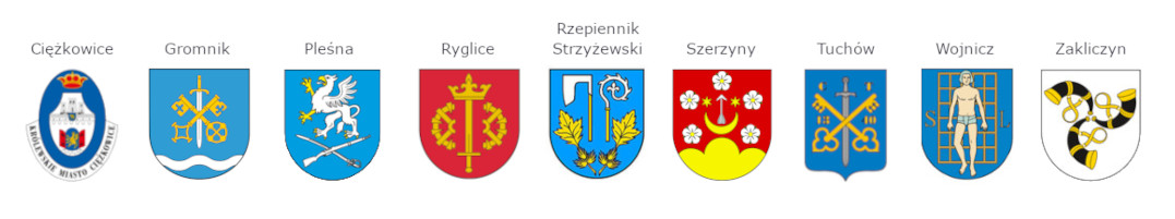 Herby gmin należących do Pogórzańskiego Stowarzyszenia Dunajec-Biała
